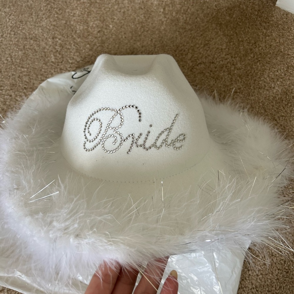 Bride cowgirl hat